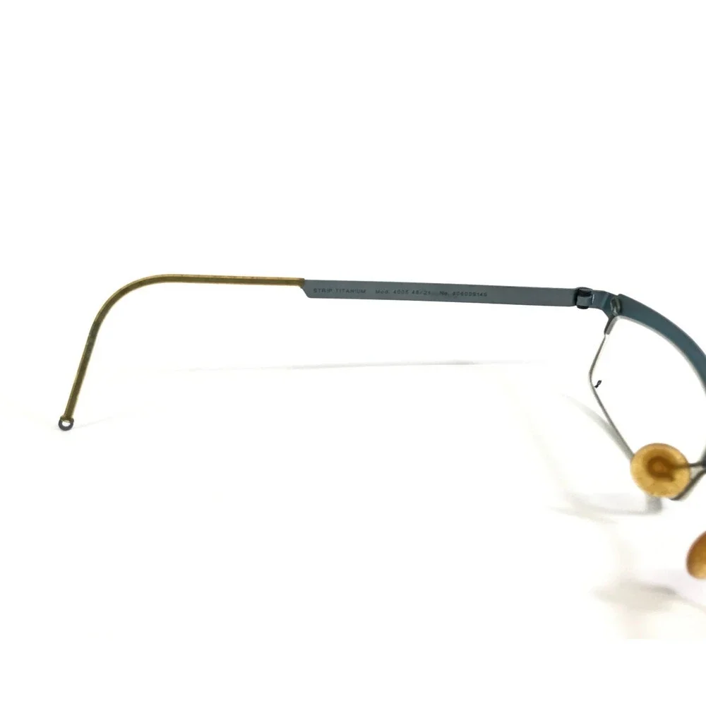 Vintage Lindberg Eyeglasses Frames Mod.4005 Matte Light Blue Titanium 48-21-125